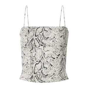 Reformation Snake Print Cami Top in White and Black